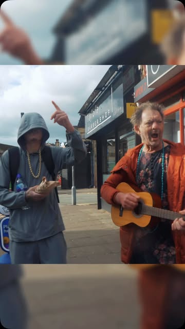 Street performance with a ukulele from a DMNSZN reel featured on RapUKHub